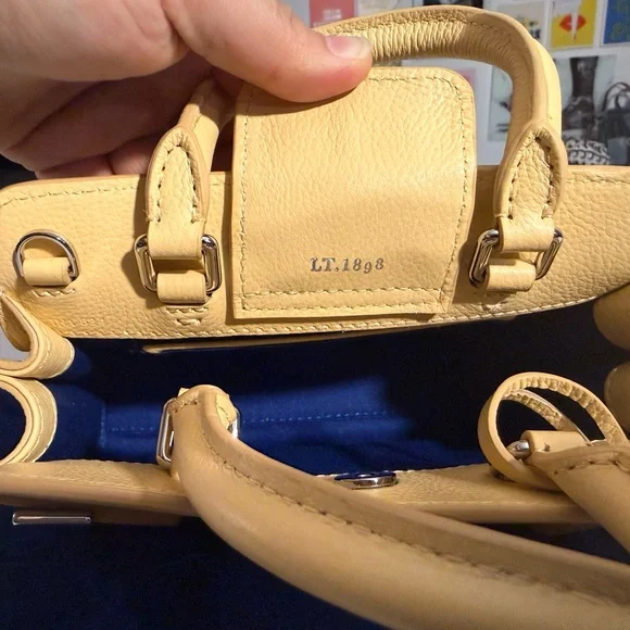 Brand New Rare Le Tanneur Mini Emilie Bag in Grained Leather - Picture 4 of 5